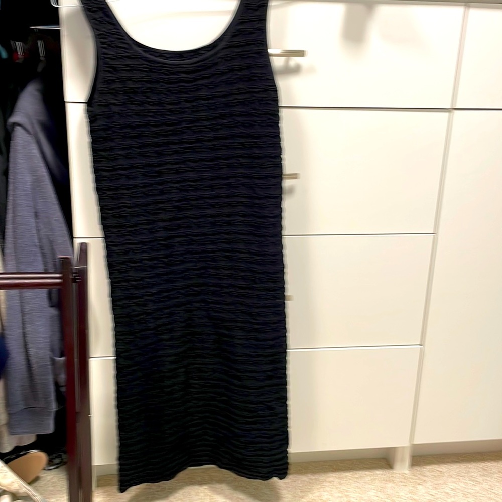 Tees By Tina Black Tank Ruched Stretches Dress One Size fits Most